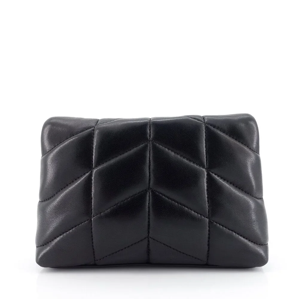 Lou Puffer Small Lambskin Leather Clutch Bag - Picture 2 of 11